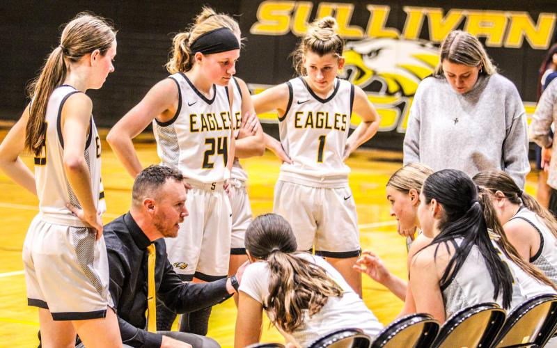 NEVER SURRENDER. The Lady Eagles never shied away from any opponent, staying resilient even when the odds were stacked against them. Photo by Wyatt Hardy Article Image Alt Text