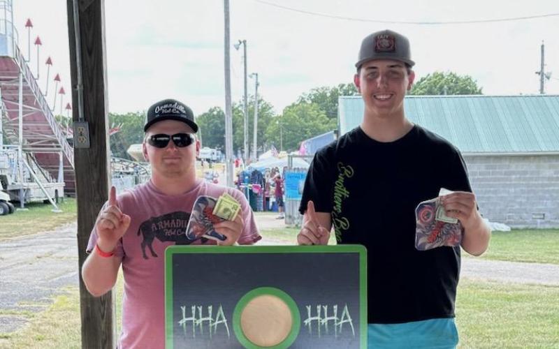 BLIND DRAW WINNERS. Wyatt Waneka and Thomas Maple were the champions of the blind draw competition. Submitted photo Article Image Alt Text