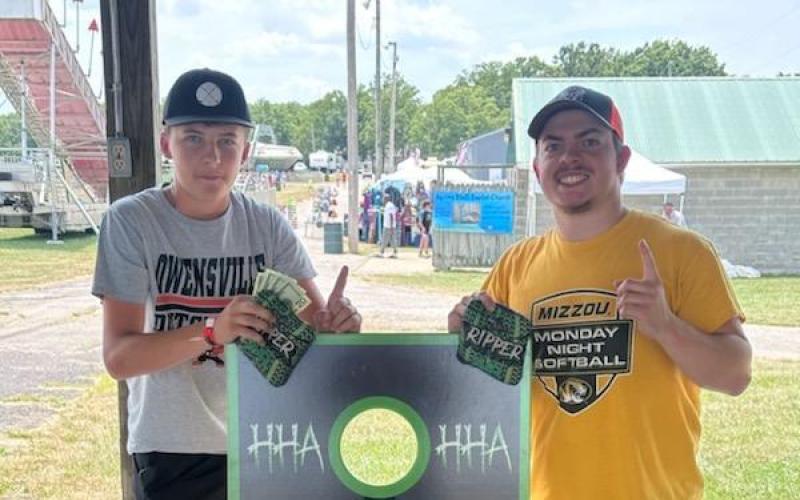 BYOP CHAMPS. Leyton Homeyer and Trevor bagged a first-place finish in the bring-your-own-partner event. Submitted photo Article Image Alt Text