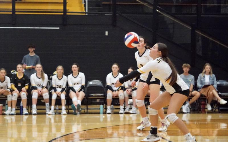 DELANEY GEORGE was selected to the all-tournament team at the Windsor Classic. Senior defensive specialist George is ready to take the Lady Eagles Volleyball team to new heights this season. Photo by Extra Innings Photography. Article Image Alt Text