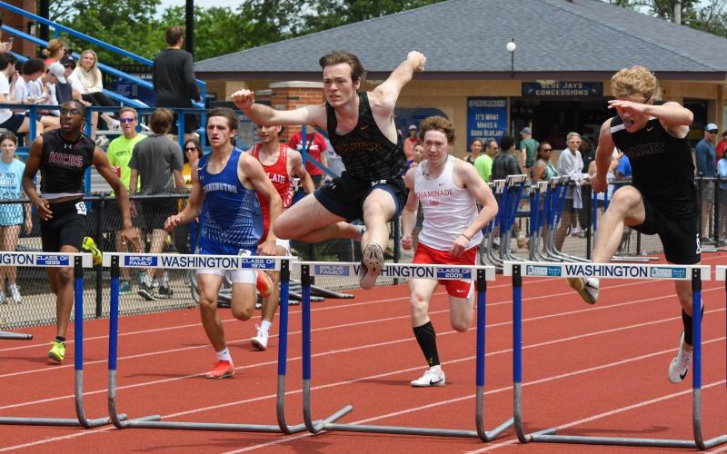 FINISH ON TOP. Senior Jayson Summers finished second at sectionals to clinch his first-ever state berth. Photo by Extra Innings Photography @ 5/17 District Meet Article Image Alt Text