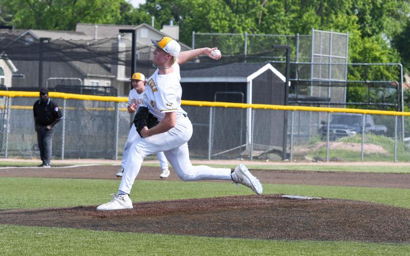 DRAKE GAWER held Lutheran South to zero runs. Photo by Extra Innings Photography Article Image Alt Text