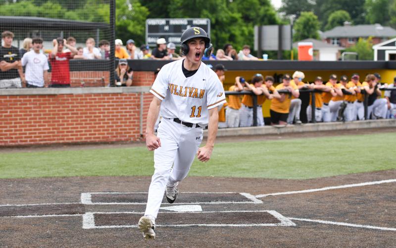 JOSIAH TANNER tied the score 2-2 for Sullivan. Photo by Extra Innings Photography Article Image Alt Text