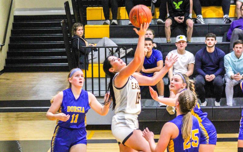 SENIOR MAGIC. Hayli Venable received All-District honors and led the Lady Eagles with 179 points. Photo by Wyatt Hardy Article Image Alt Text