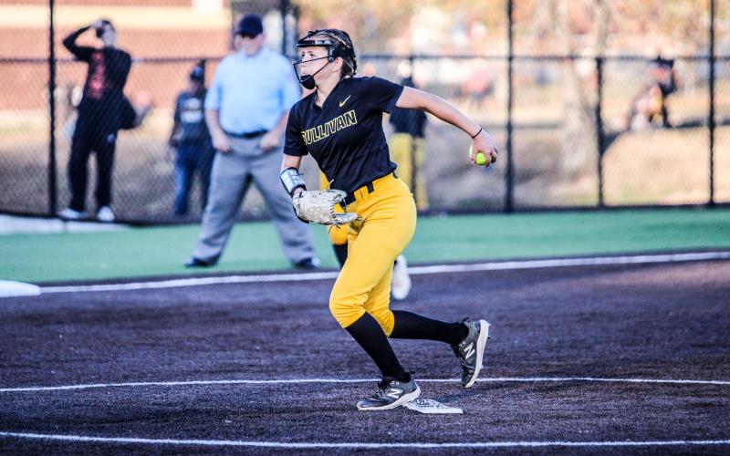 AVA DECLUE has tossed 38 strikeouts in the postseason so far. Photo by Wyatt Hardy Article Image Alt Text
