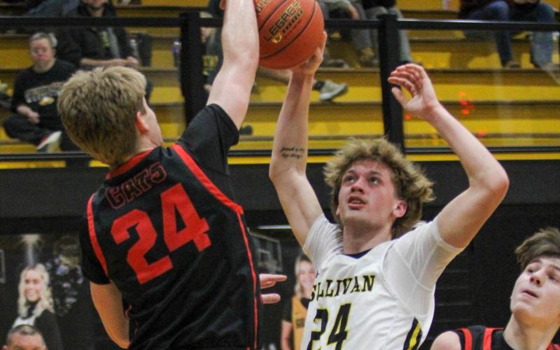 SENIOR MAGIC. Brayden White (24) dominated his senior night with six points, a steal and a rebound. Photo by Wyatt Hardy Article Image Alt Text
