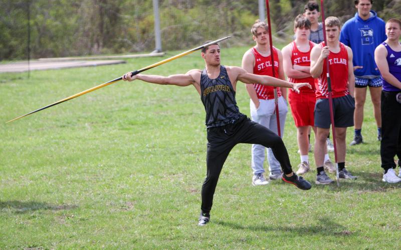 ROBERT YORK won two javelin events in week one. Photo by Wyatt Hardy Article Image Alt Text