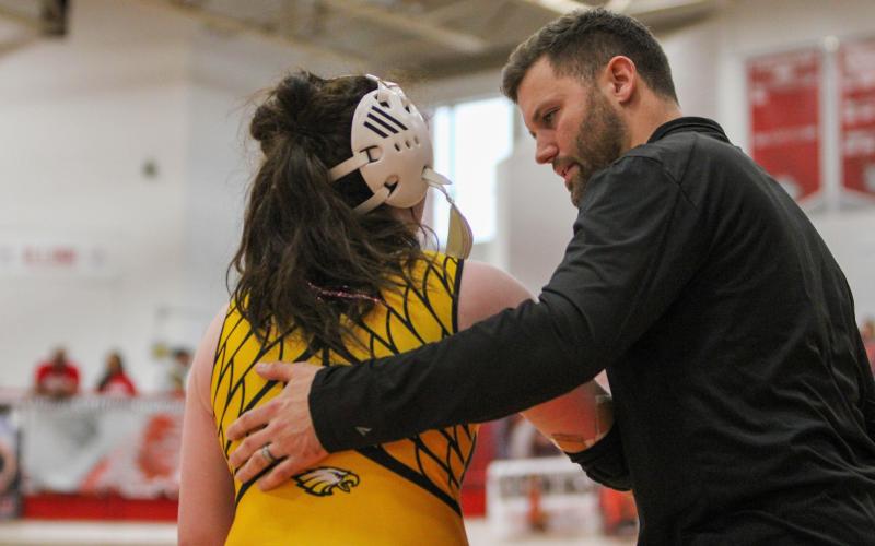 COACH OF THE YEAR. Carl Lawerence won the Missourian All-Area Boys’ Coach of the Year after leading fourteen Sullivan wrestlers to awards. Photo by Wyatt Hardy Article Image Alt Text