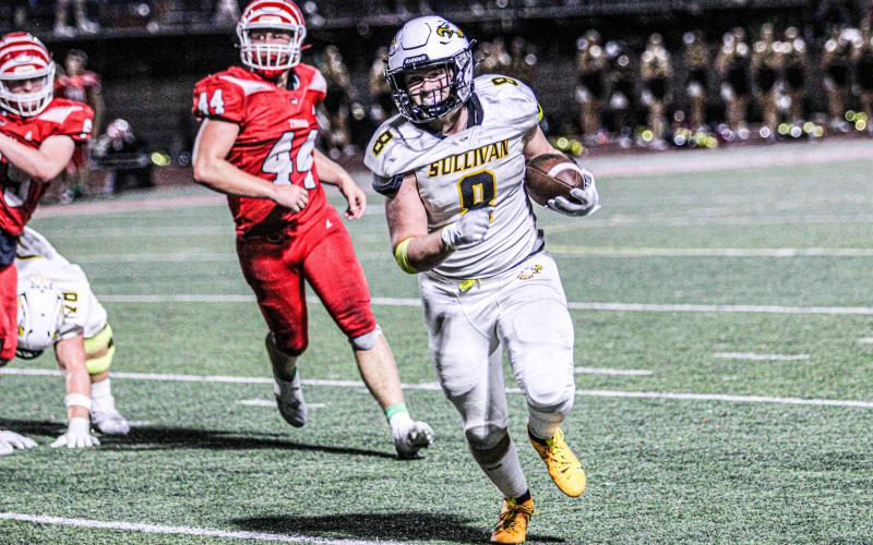 CHASE BLUE (8) made 14 trips to the end zone. Photo by Wyatt Hardy Article Image Alt Text