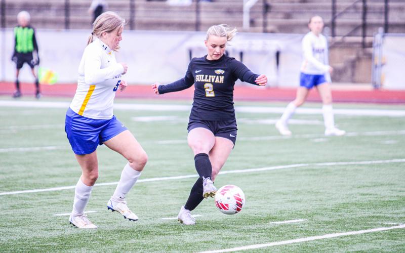 ON A TEAR. Molly Lohden (2) racked up two shots, a goal and an assist against the Lady Comets on Apr. 4. Photo by Wyatt Hardy Article Image Alt Text