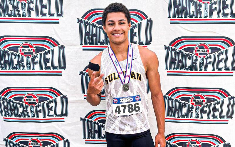 ROCKET OF AN ARM. Robert York finished second in the javelin with a throw of 57.67 meters after winning the district and sectional championships. Photo by Will Johnson Article Image Alt Text
