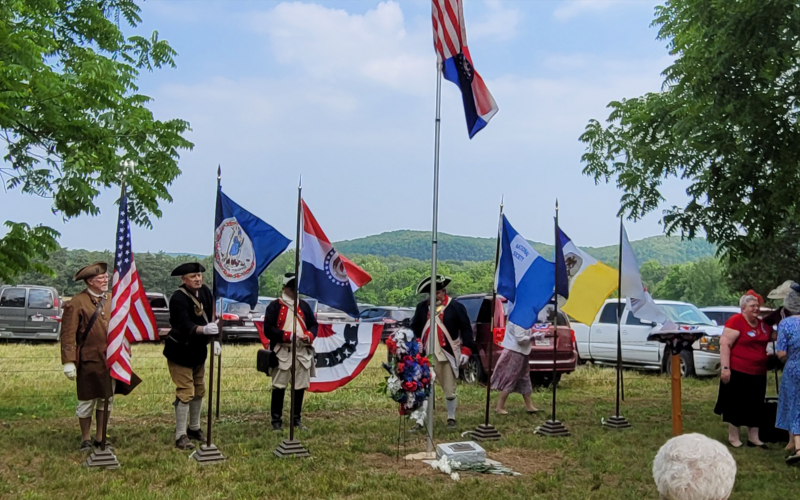 Posting the colors. Posting the colors.