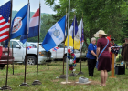 MSSDAR Regent Renee Pace placed a wreath beside the grave marker.